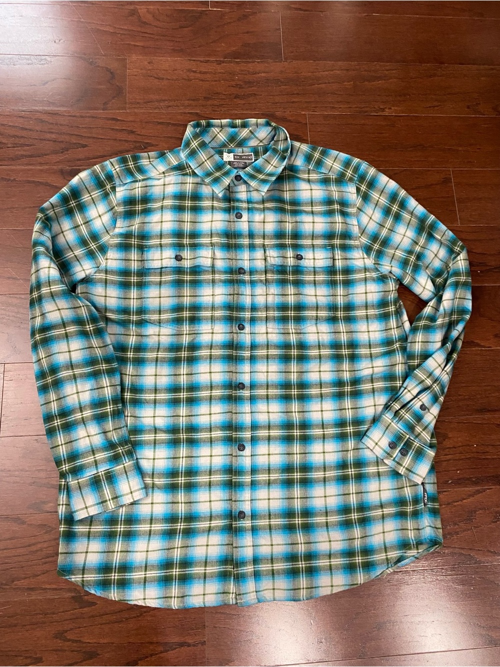 ExOfficio BugsAway Midweight Plaid Flannel Long Sleeve Shirt Men's Hiking 2XL